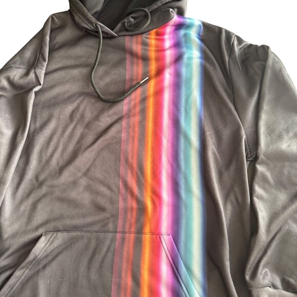 Netflix Tudum 2025 Hoodie XL Black With Neon Stripe Design - Picture 2 of 4